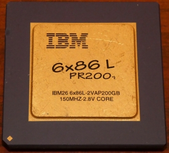 IBM 6x86L PR200+ CPU (IBM26 6x86L-2VAP200GB) 150MHz 2.8V Core Goldcap Cyrix USA 1995